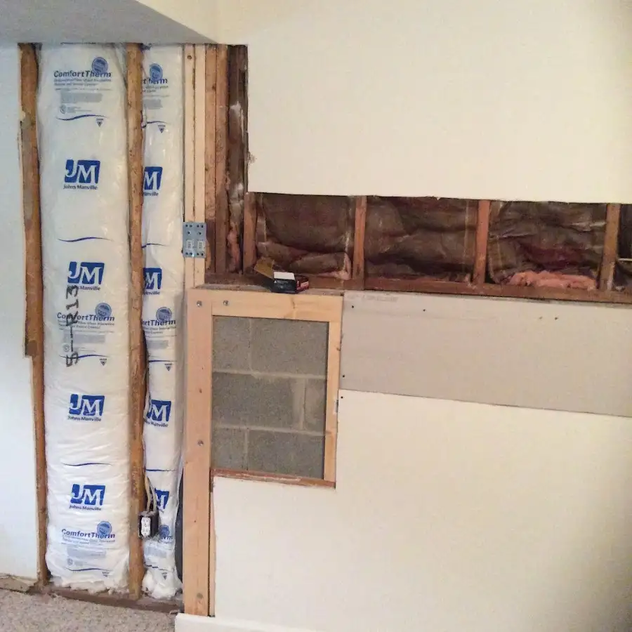 Wall insulation replacement during Contents Cleaning & Restoration in Ewing